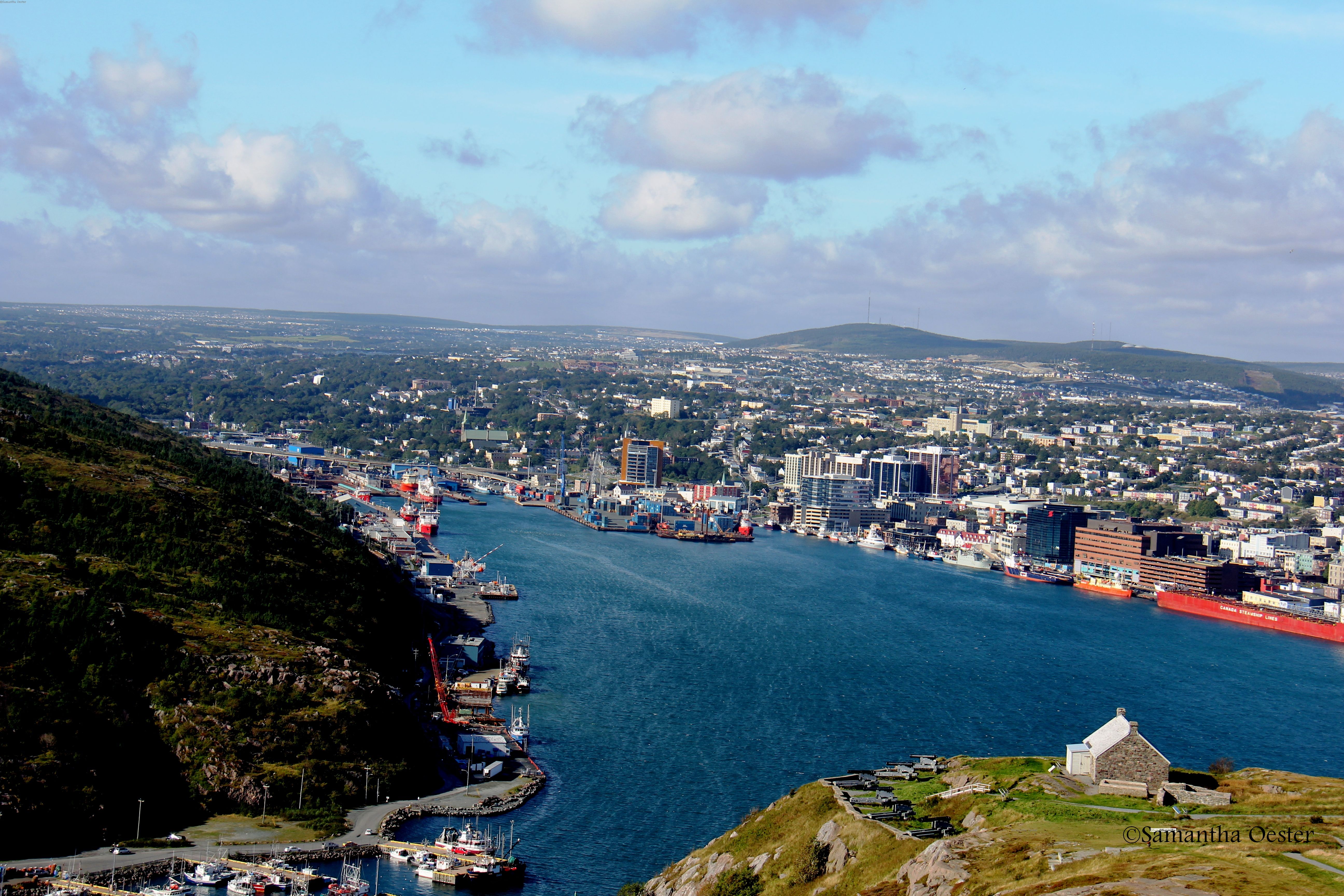 Photo View of St. John's, the capital of Newfoundland and Labrador, Canada