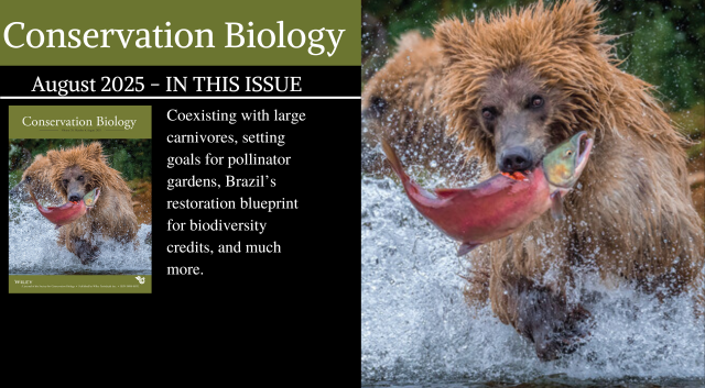 The August issue of Conservation Biology is now available!